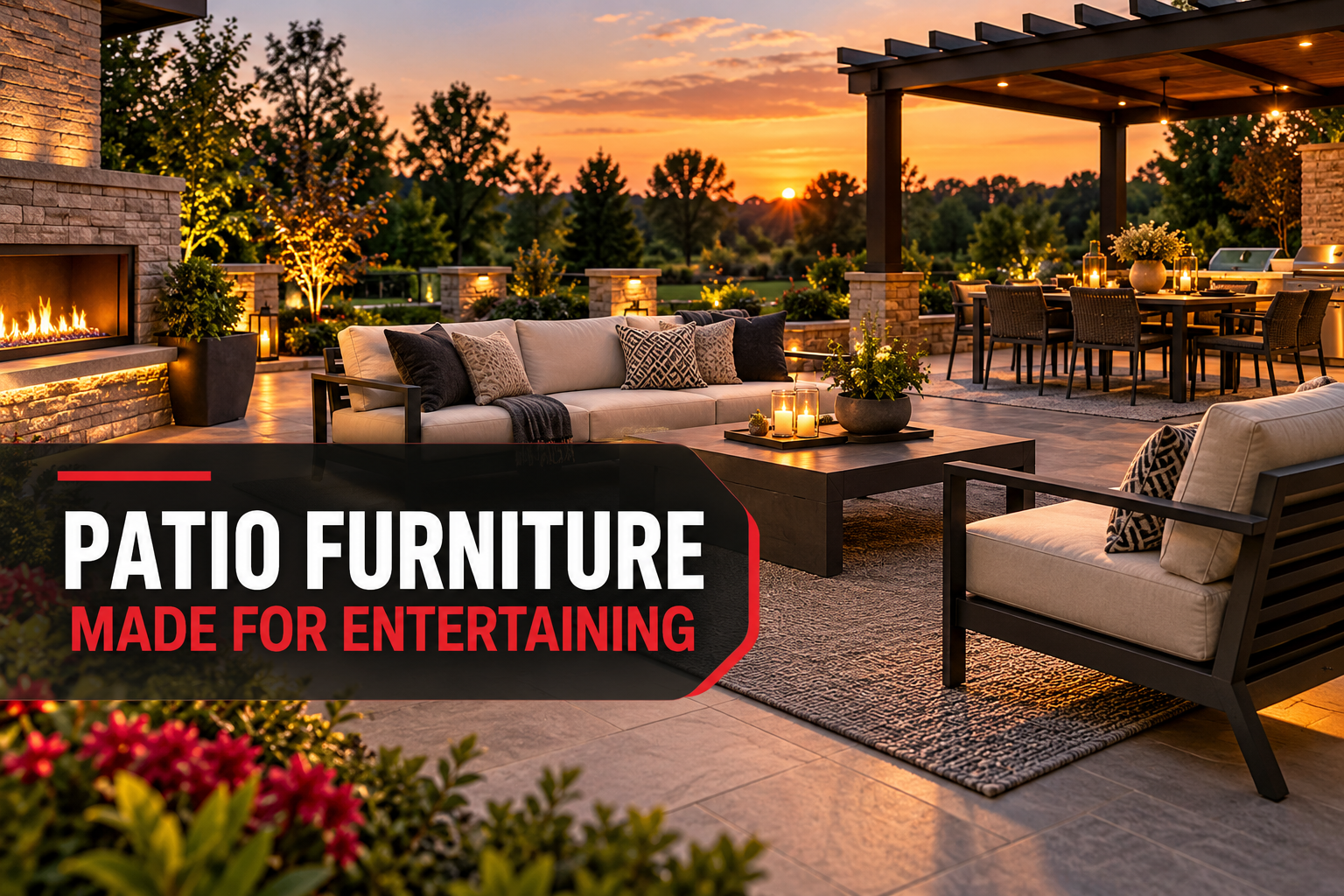 Patio furniture for entertaining